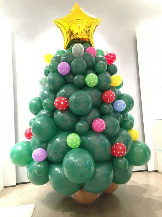 navidad con globos