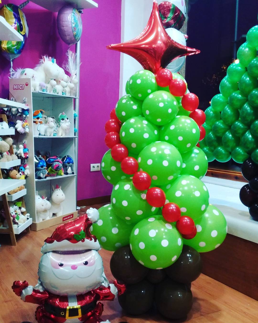 navidad con globos